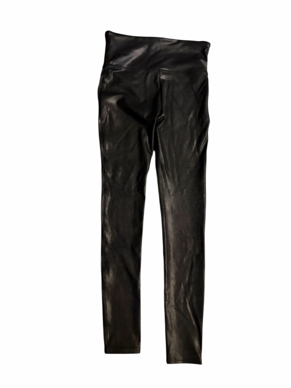 SPANX Faux Leather Leggings High Waisted Black Size Medium NWT